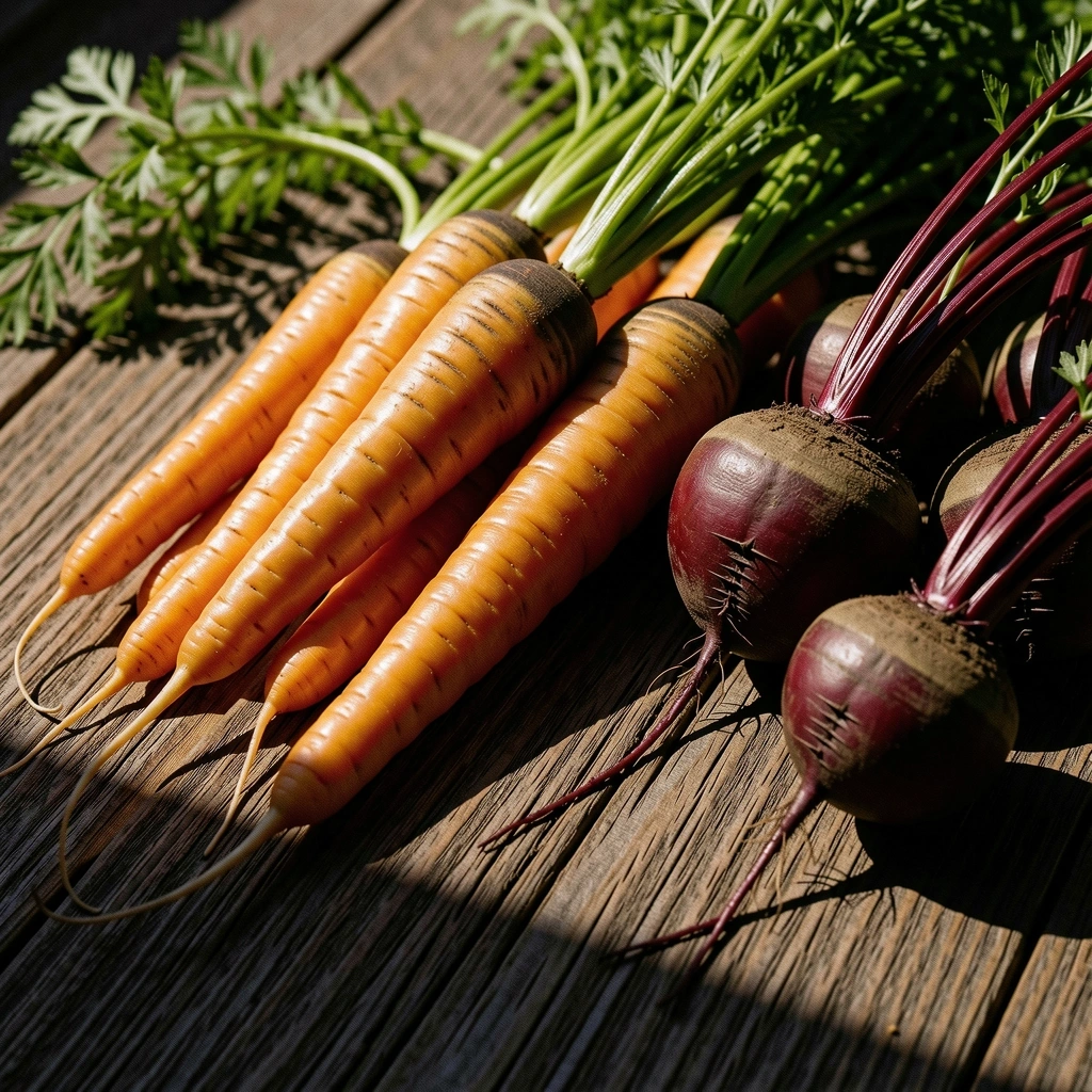 Kitchen preparation showing natural food variety